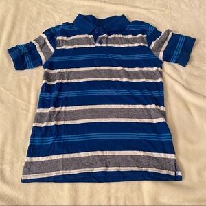 Wrangler blue striped youth medium collared shirt